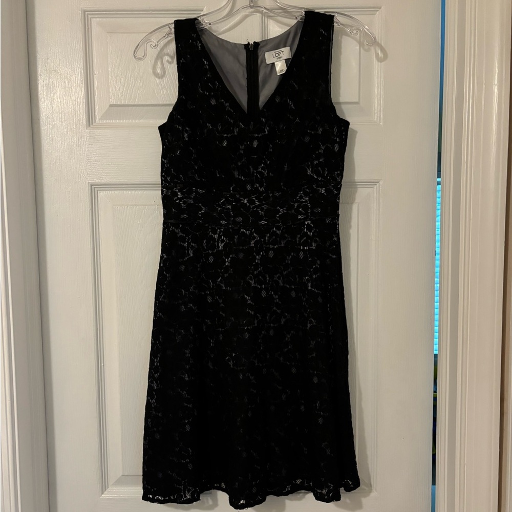 Loft black lace cocktail dress. Worn once or twice. Excellent condition.